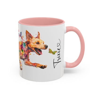 Border Terrier #2 Personalized Accent Mugs, 11oz