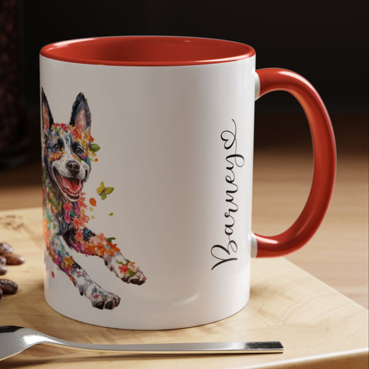 Australian cattle dog (Blue Heeler) Personalized Accent Mugs, 11oz