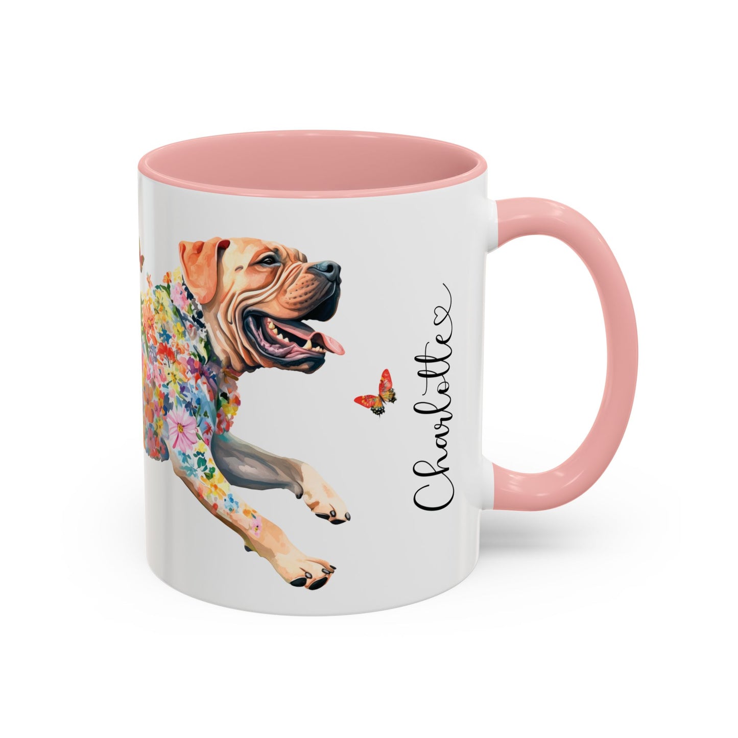 English Mastiff Personalized Accent Mugs, 11oz