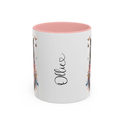British Blue Cat #2 Personalized Accent Mugs, 11oz