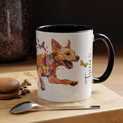 Border Terrier #2 Personalized Accent Mugs, 11oz