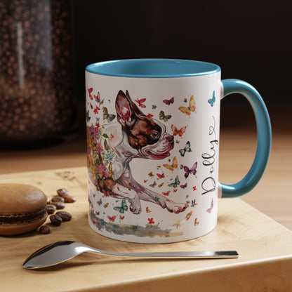 Boston Terrier #4, Personalized Accent Mugs, 11oz