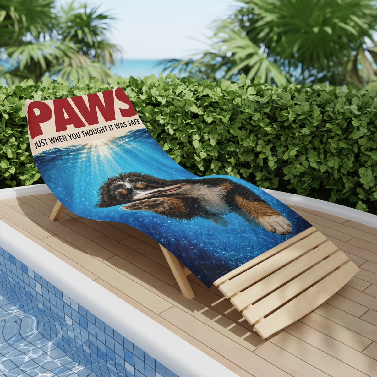Bernedoodle PAWS Beach Towel