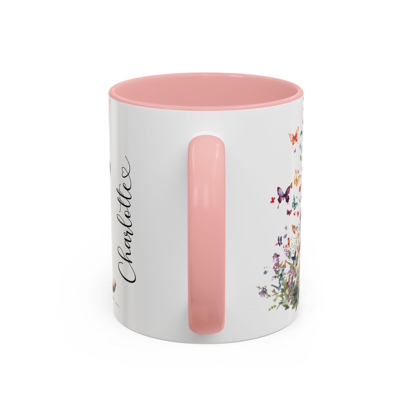 Cream Golden Retriever Personalized Accent Mugs, 11oz