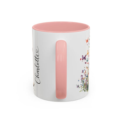 Cream Golden Retriever Personalized Accent Mugs, 11oz