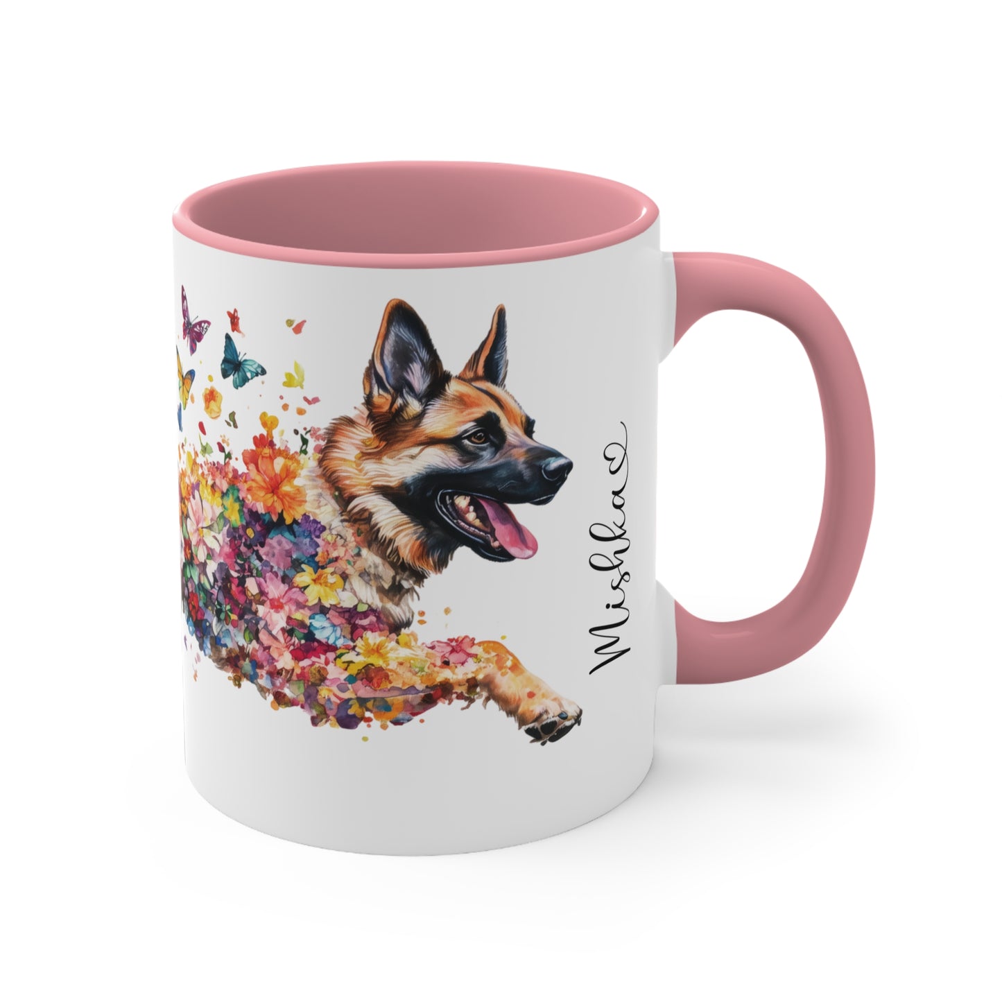 German Shepherd Colorful Accent Mugs, 11oz