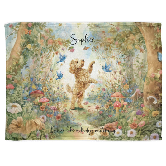 Cockapoo #1 Dancing Mystical Forest Personalised Blanket