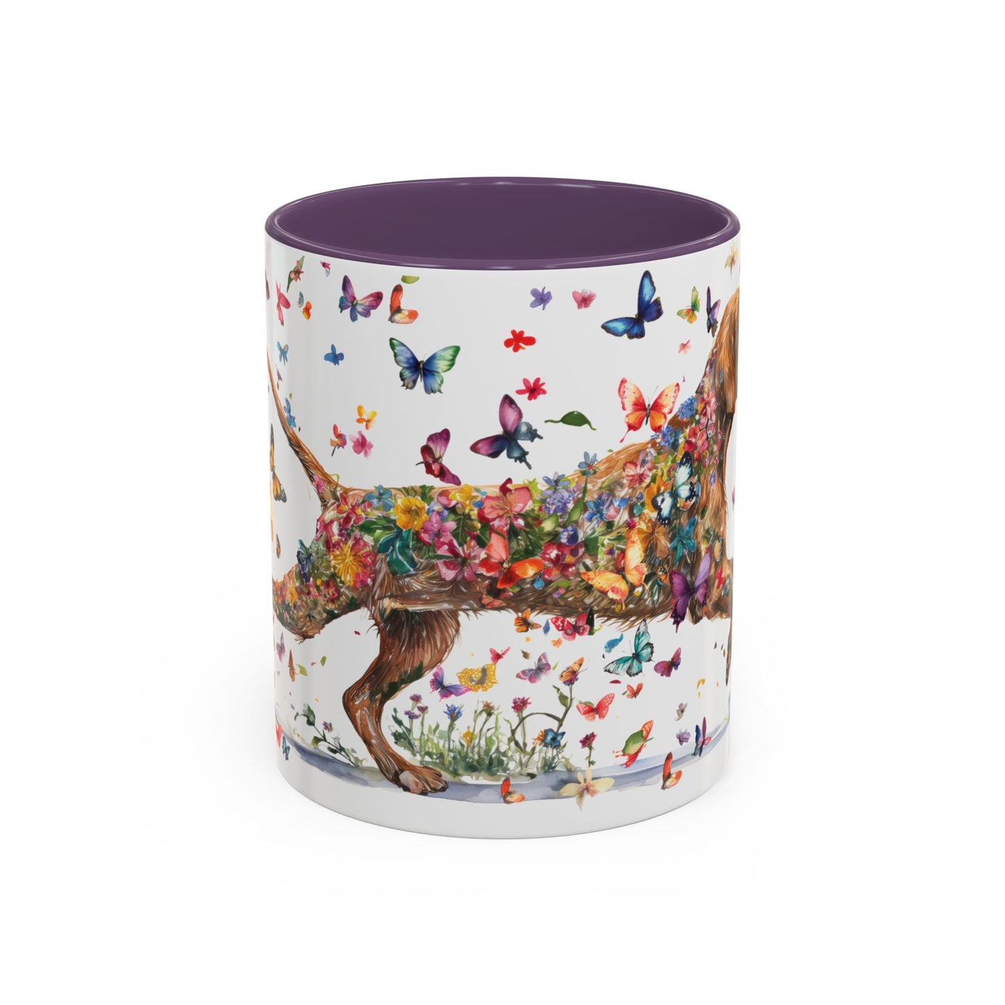 Wire Haired Vizsla Personalized Accent Mugs, 11oz