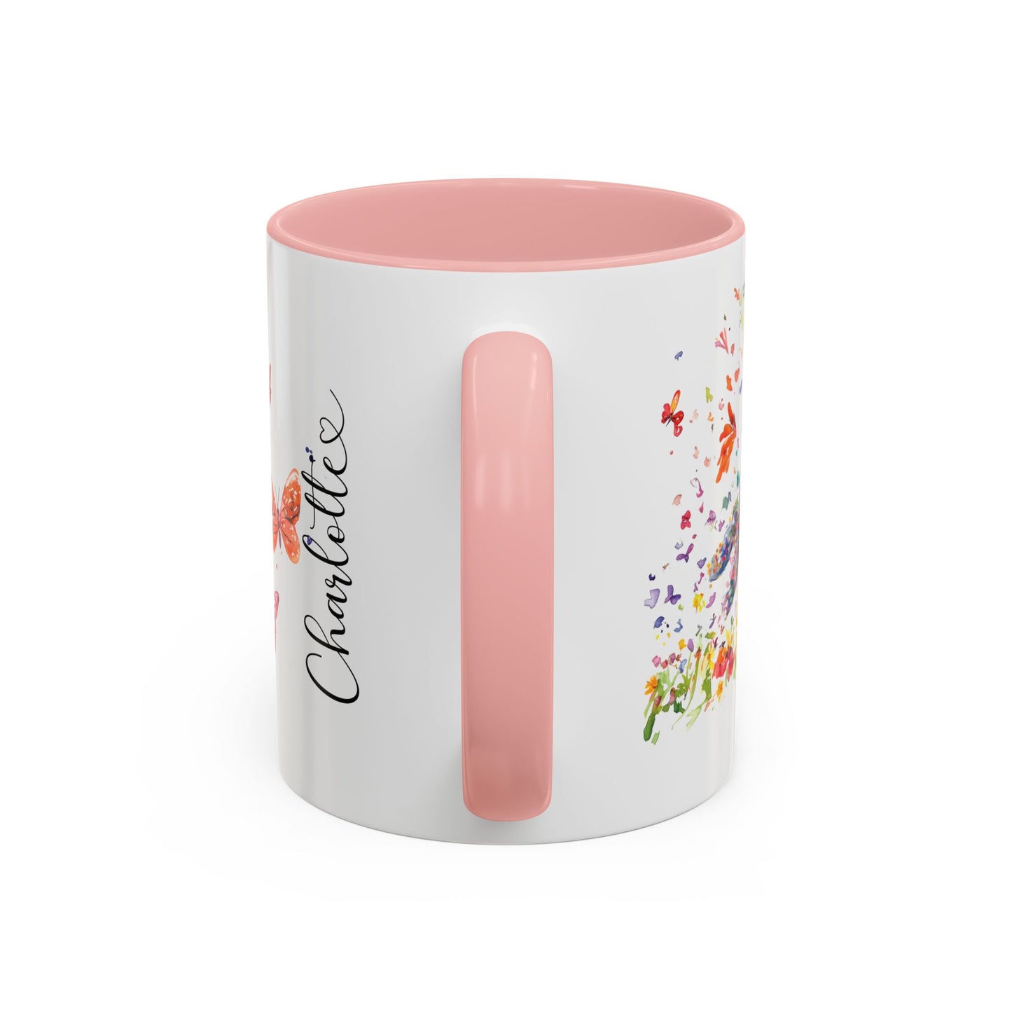 Rabbit "Let your spirit run free" Personalized Accent Mugs, 11oz