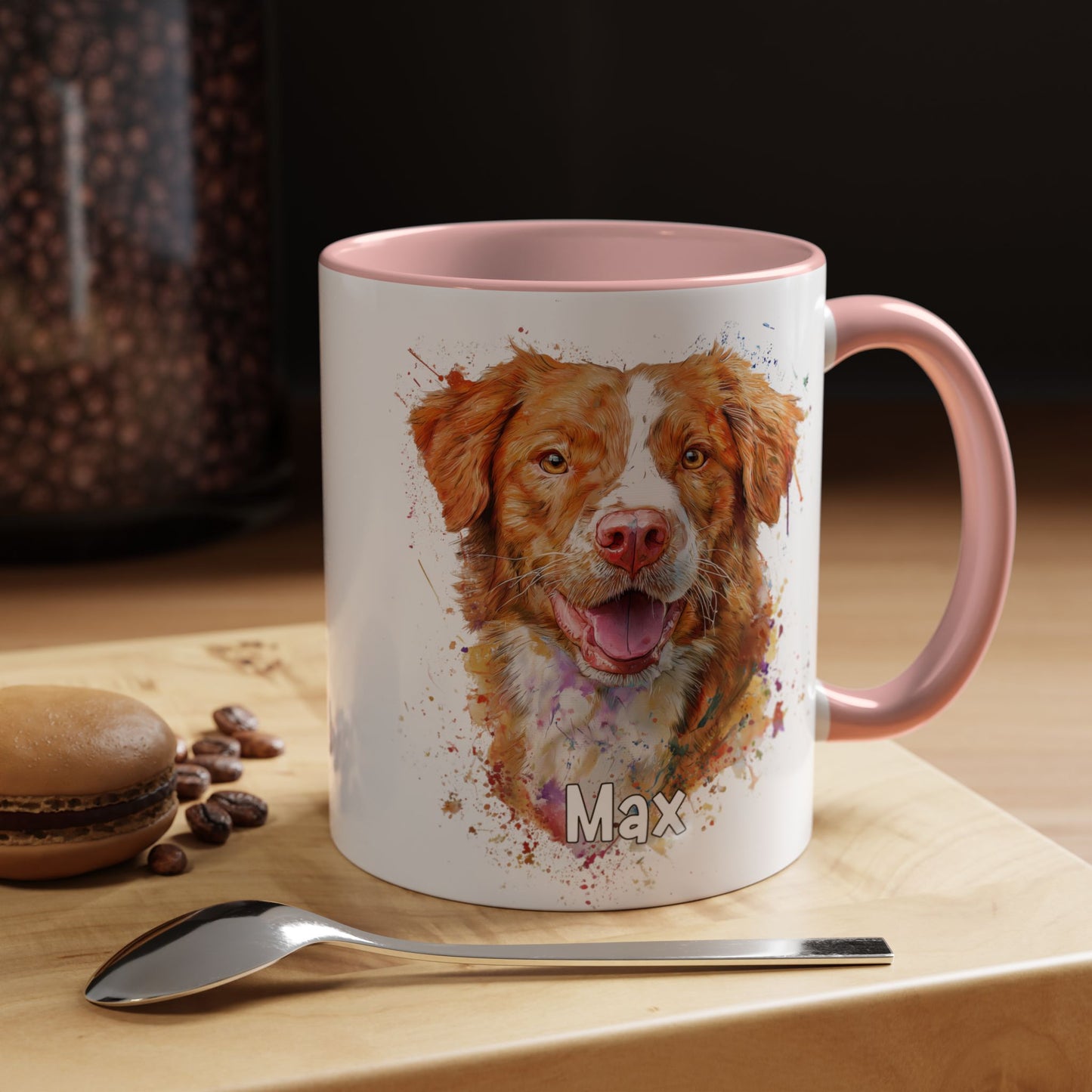 Nova Scotia Duck Tolling Retriever Colourful Personalized Accent Mugs, 11oz