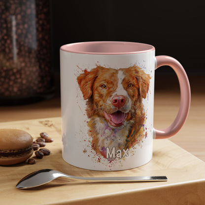Nova Scotia Duck Tolling Retriever Colourful Personalized Accent Mugs, 11oz