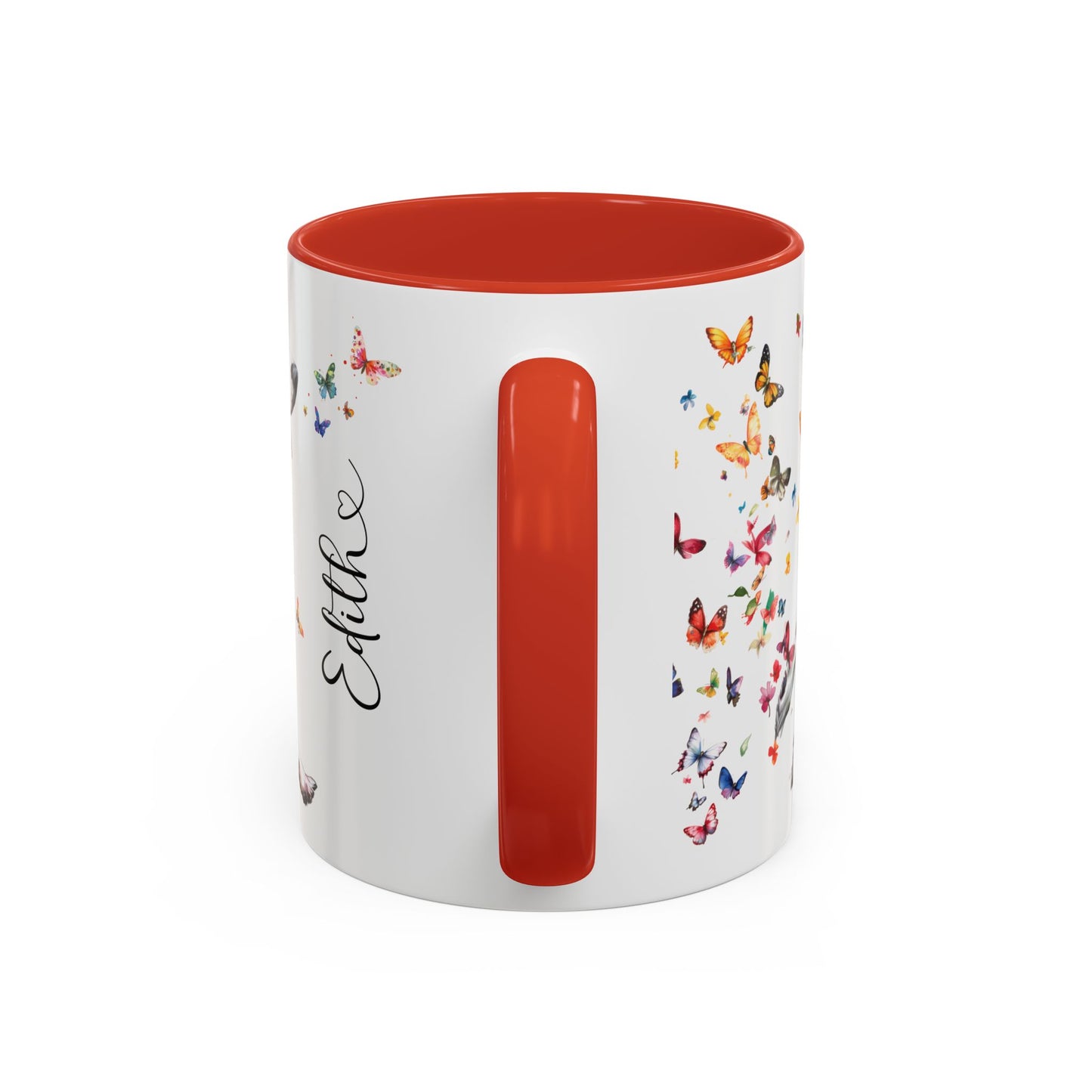 English Springer Spaniel Personalized Accent Mugs, 11oz