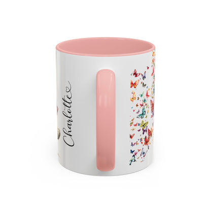 White Schnauzer Personalized Accent Mugs, 11oz