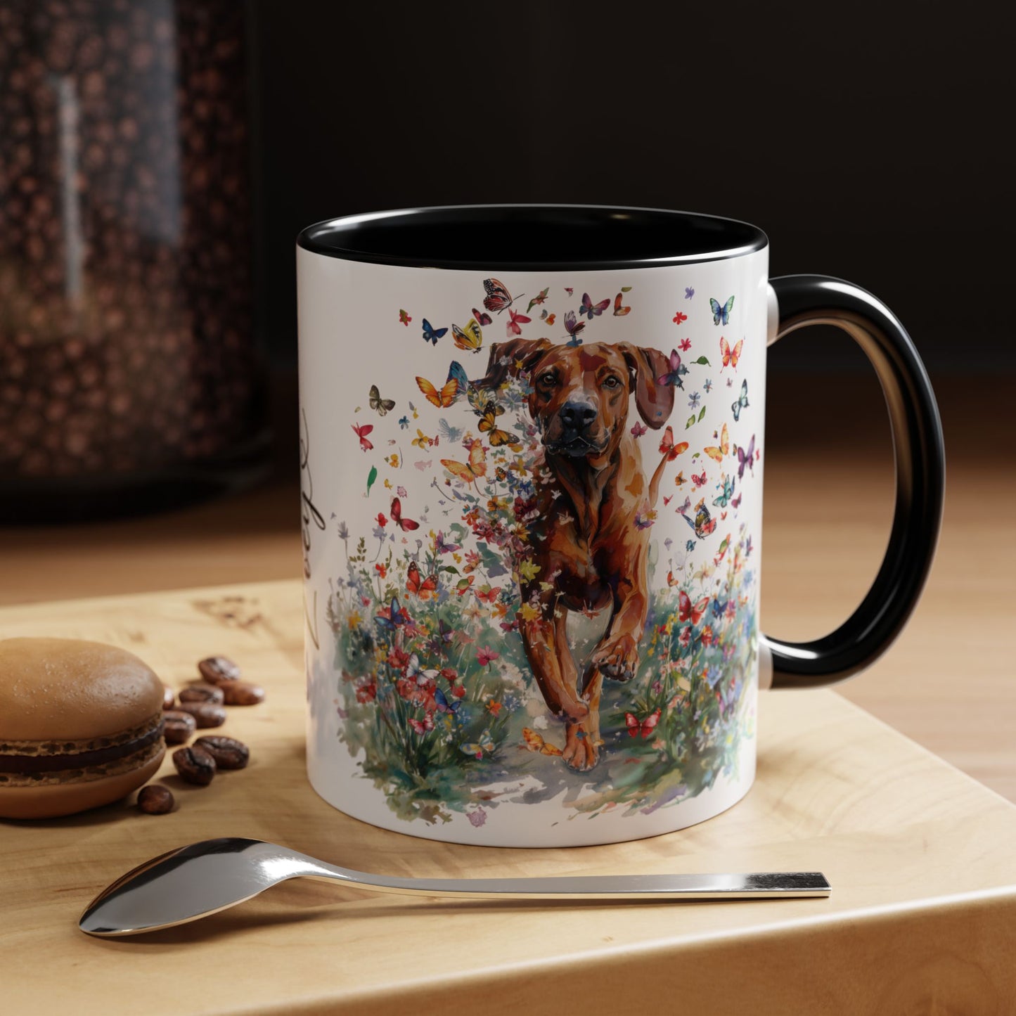 Rhodesian Ridgeback #2 Personalized Accent Mugs, 11oz