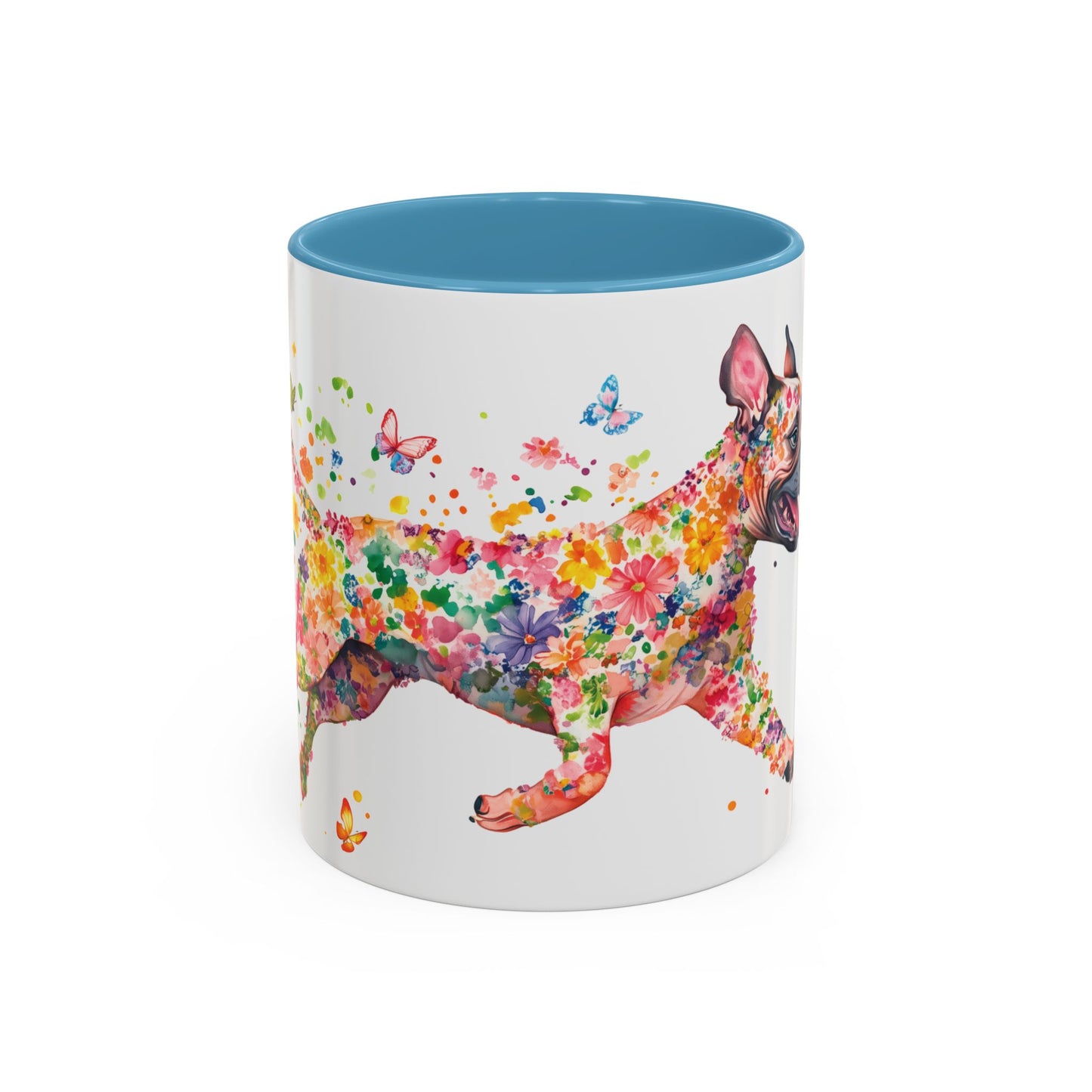 White Boxer Personalized Accent Mugs, 11oz