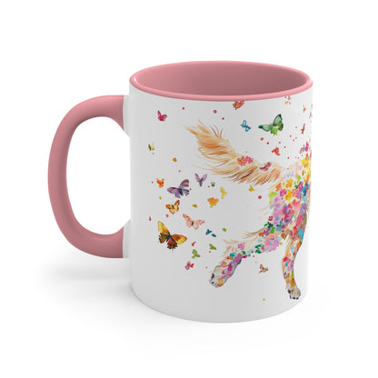 Golden Retriever running personalized colourful Mugs, 11oz