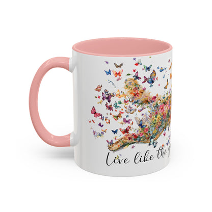 Golden Retriever #2 “Live like the gate was left open" Accent Mugs, 11oz