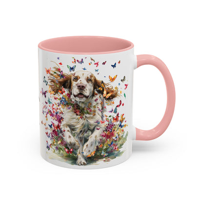 Clumber Spaniel #2 Personalized Accent Mugs, 11oz