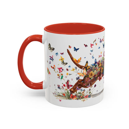 Dachshund #4 Personalized Accent Mugs, 11oz