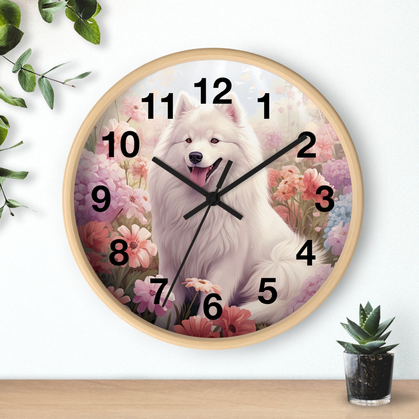 Samoyed Wall Clock 10"