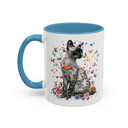 Siamese Cat Personalized Accent Mugs, 11oz