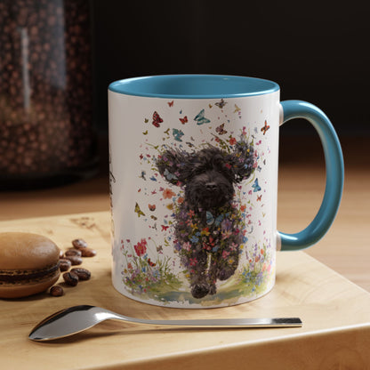 Labradoodle #5 Personalized Accent Mugs, 11oz