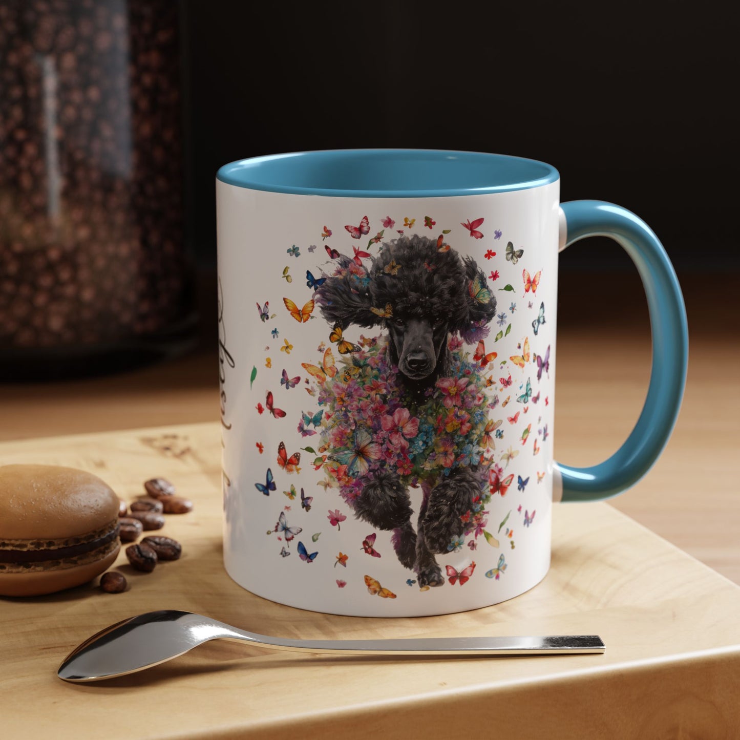 Poodle #5 Personalized Accent Mugs, 11oz
