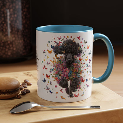 Poodle #5 Personalized Accent Mugs, 11oz