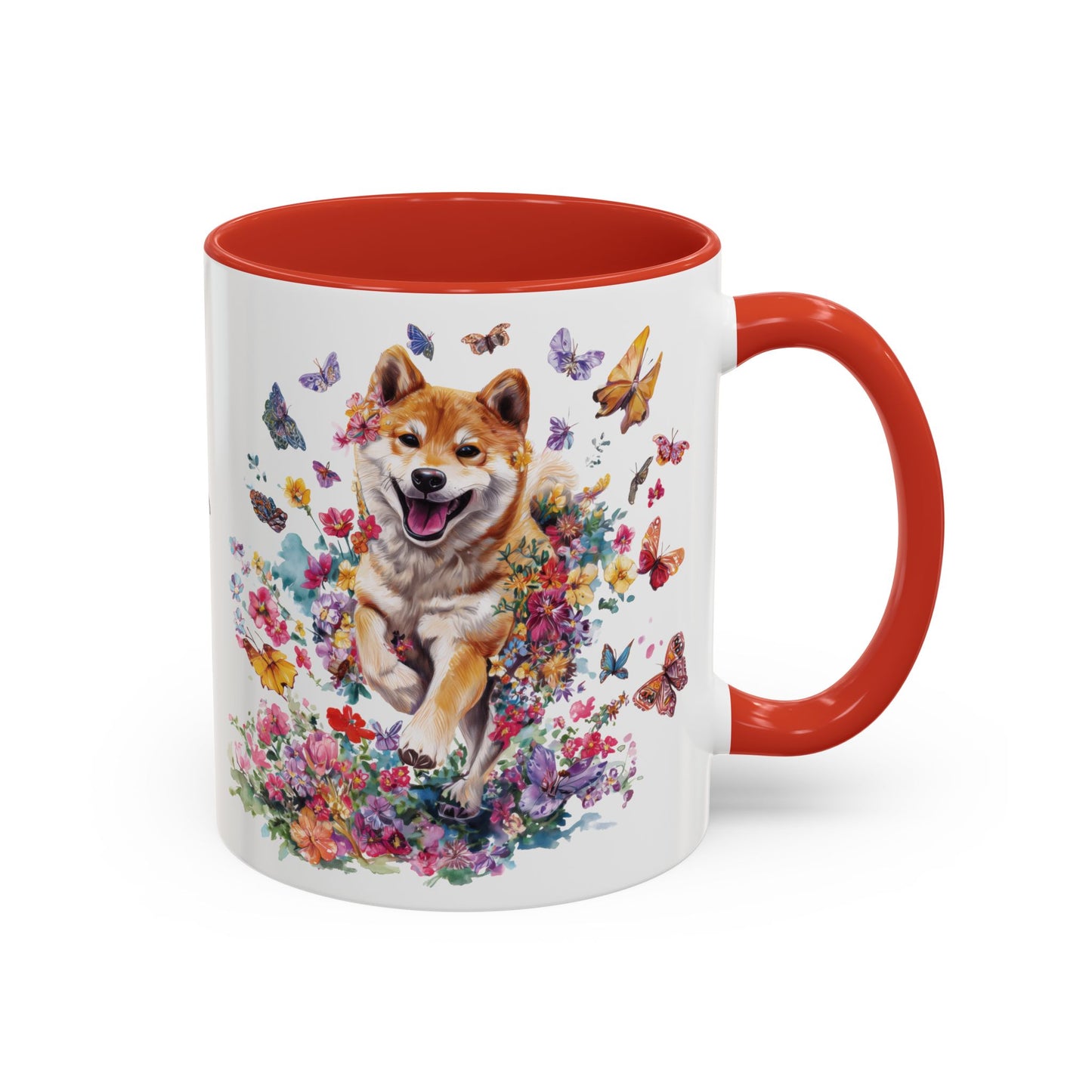 Shiba Inu #4 Personalized Accent Mugs, 11oz