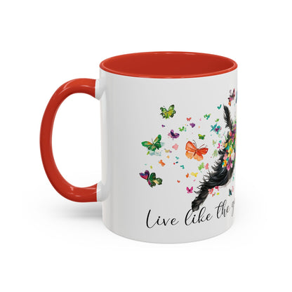 Shih Tzu #2 “Live like the gate was left open" Accent Mugs, 11oz