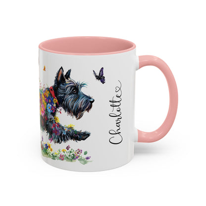 Scottish Terrier #2 Retriever Personalized Accent Mugs, 11oz