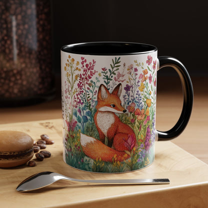Fox #3 Personalized Accent Mugs, 11oz