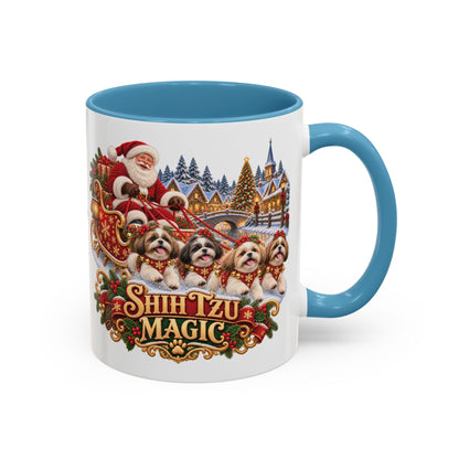 Shih Tzu Magic, personalised accent colour 11oz mug