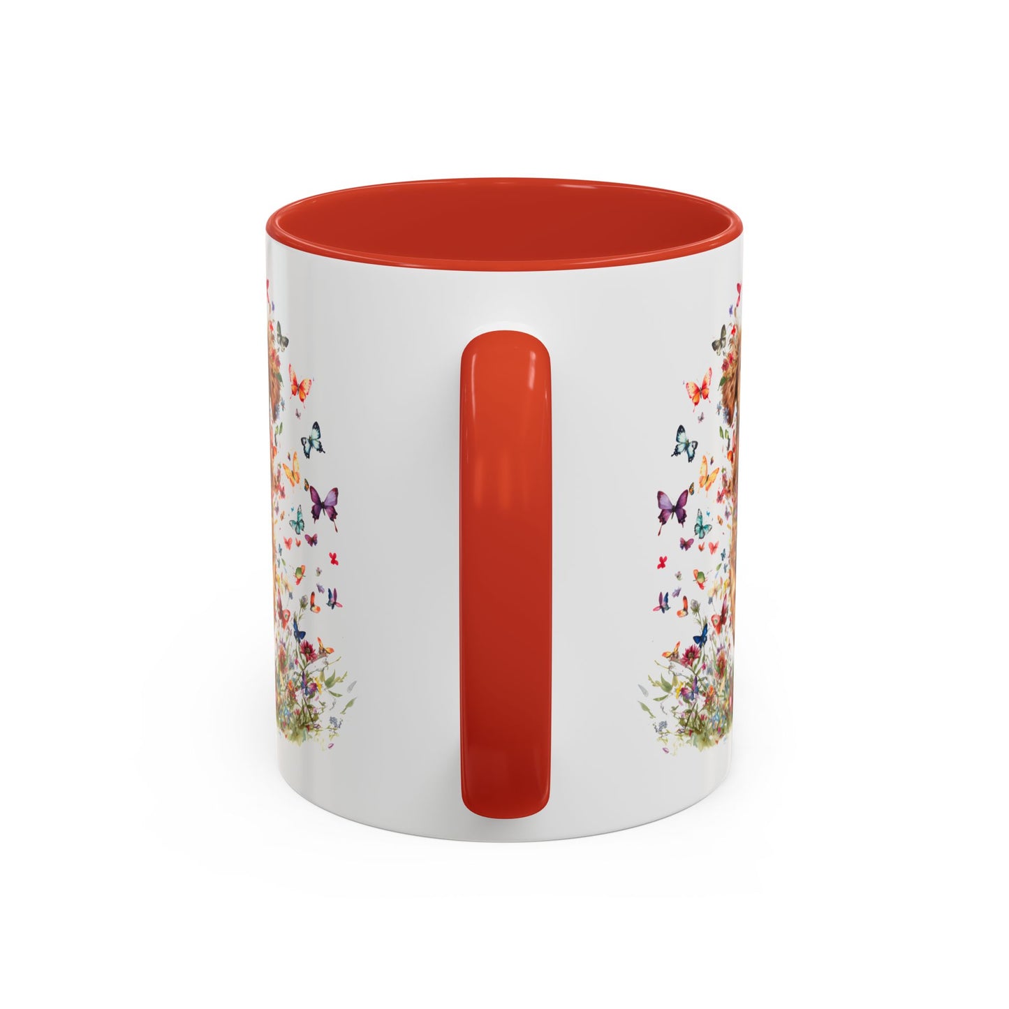 Red Golden Retriever Personalized Accent Mugs, 11oz