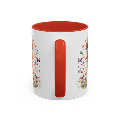 Red Golden Retriever Personalized Accent Mugs, 11oz