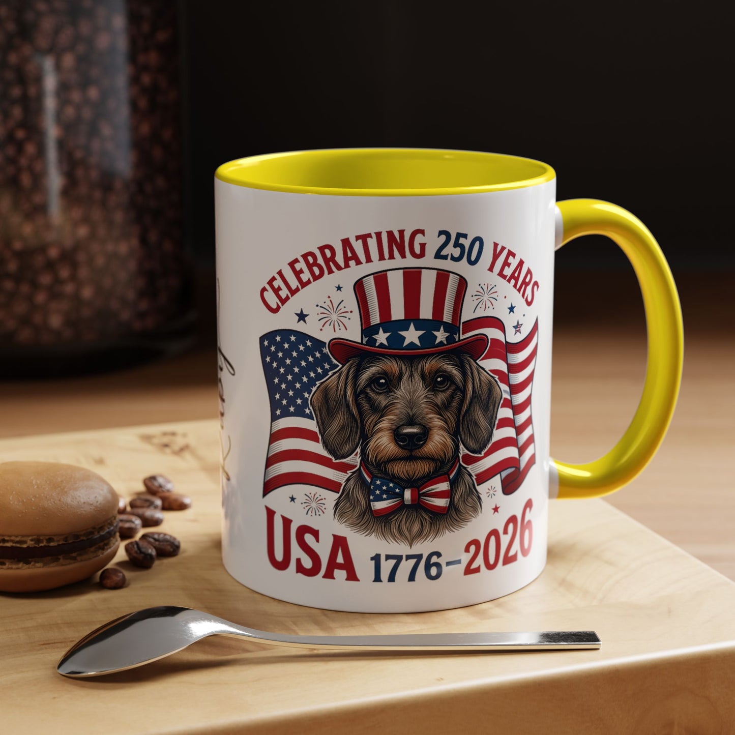 Dachshund #2 - 250th Celebration Personalised  Accent Mugs, 11oz & 15oz