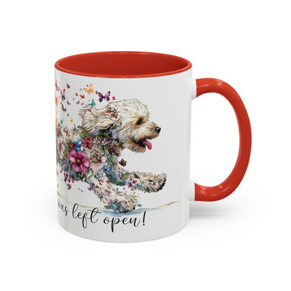 Golden Doodle #2 "Live like the gate was left open" Accent Mugs, 11oz