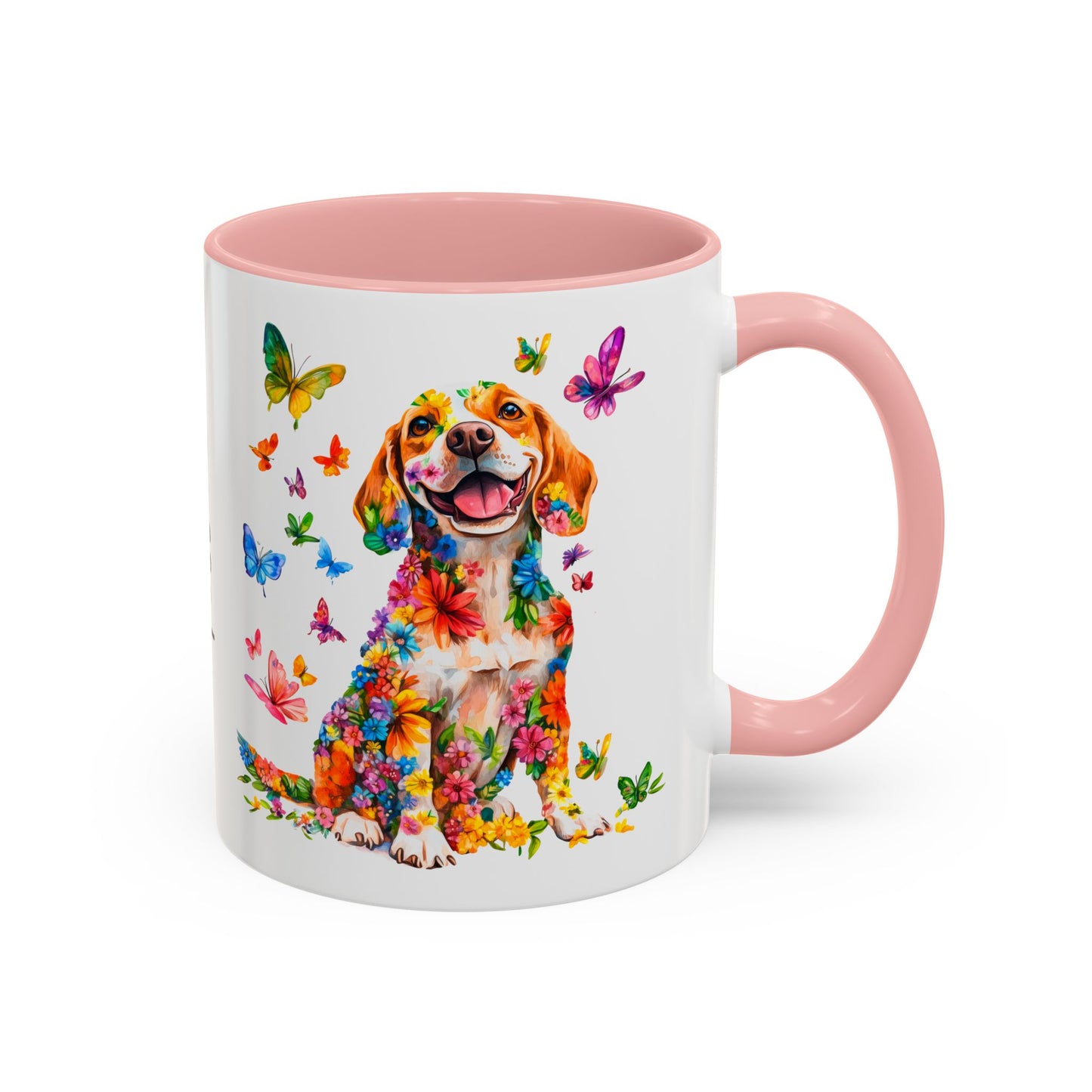 Beagle Personalized Colorful Accent Mugs, 11oz