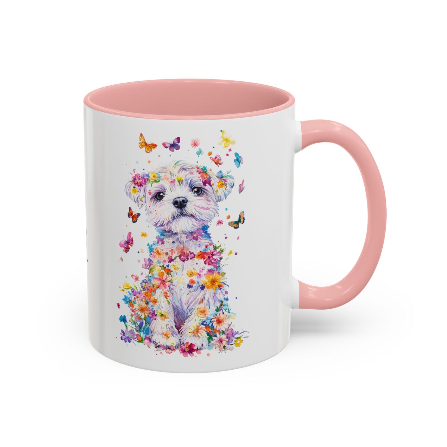 Maltese Personalized Colorful Accent Mugs, 11oz