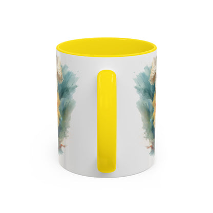 Mini Doodle Paint Colourful Personalised Accent Mugs, 11oz