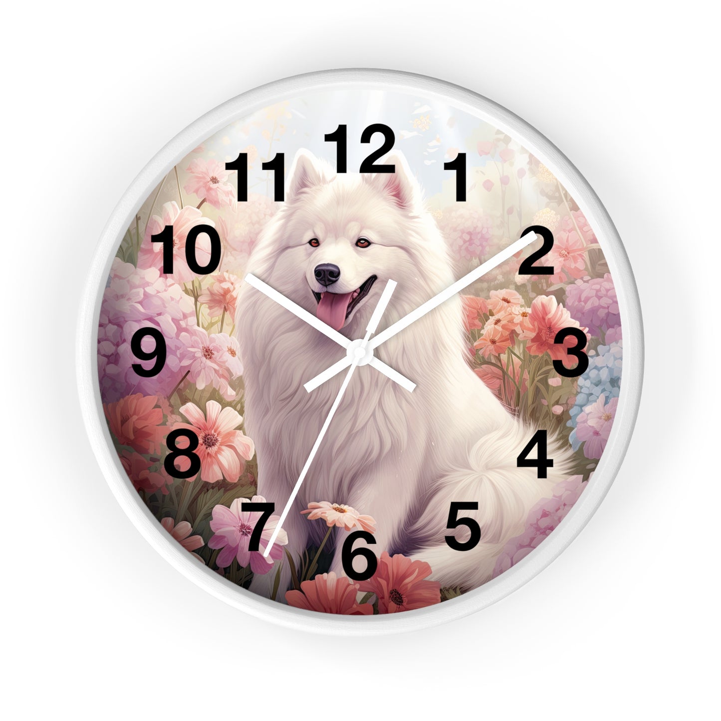 Samoyed Wall Clock 10"