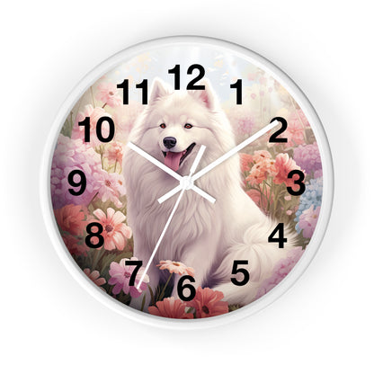 Samoyed Wall Clock 10"