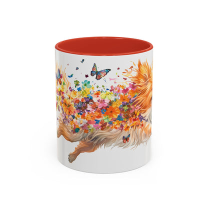Peekingese Personalized Accent Mugs, 11oz