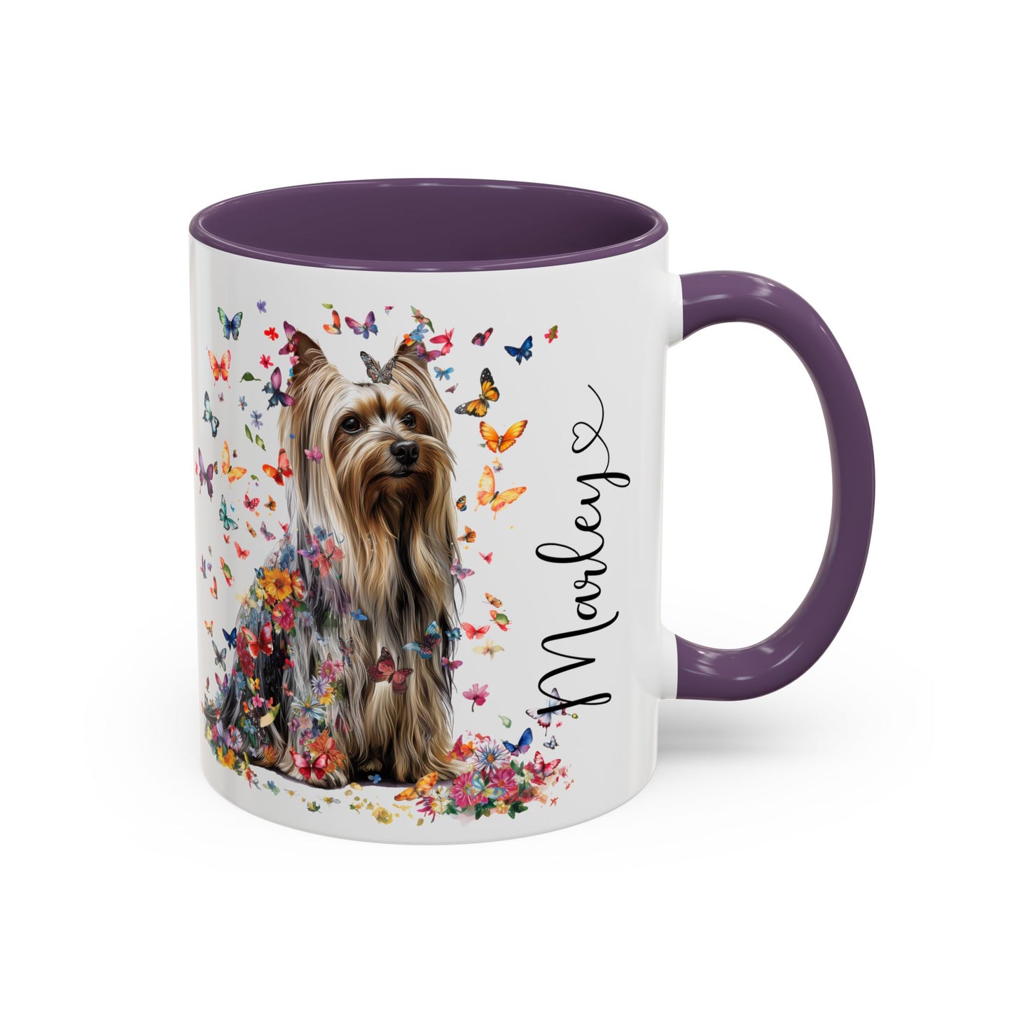 Silky Terrier #2 Personalized Accent Mugs, 11oz