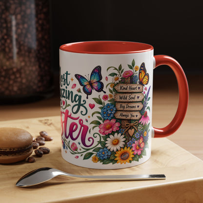 Most Amazing Sister, 11oz  accent mug