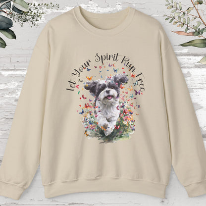 Shih Tzu #7 "Let your spirit run free" Personalised Sweatshirt