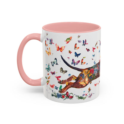 Dachshund #5 Personalized Accent Mugs, 11oz