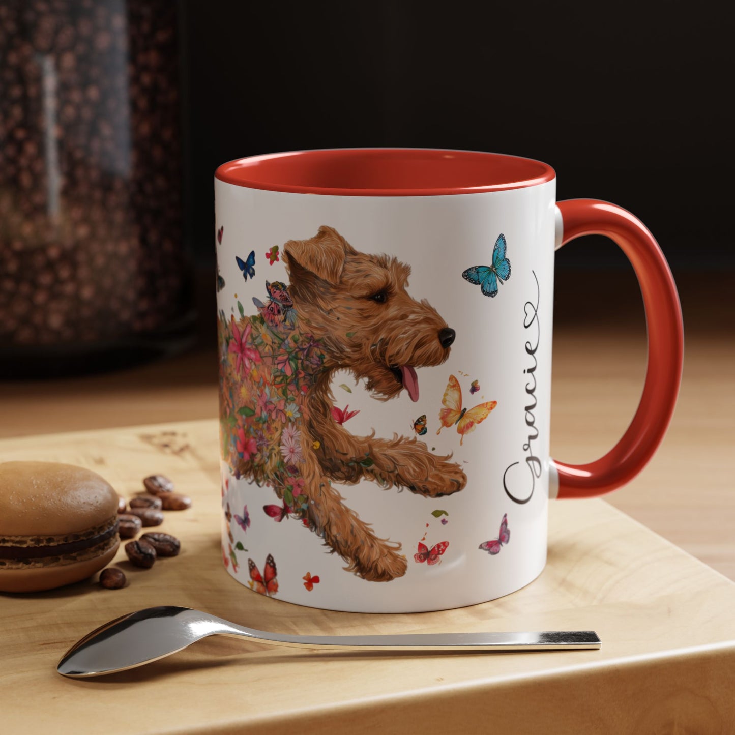 Lakeland Terrier #2 Personalized Accent Mugs, 11oz