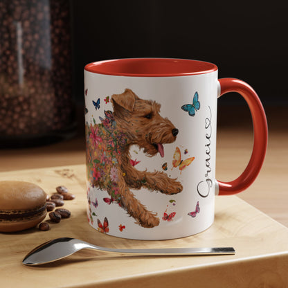 Lakeland Terrier #2 Personalized Accent Mugs, 11oz
