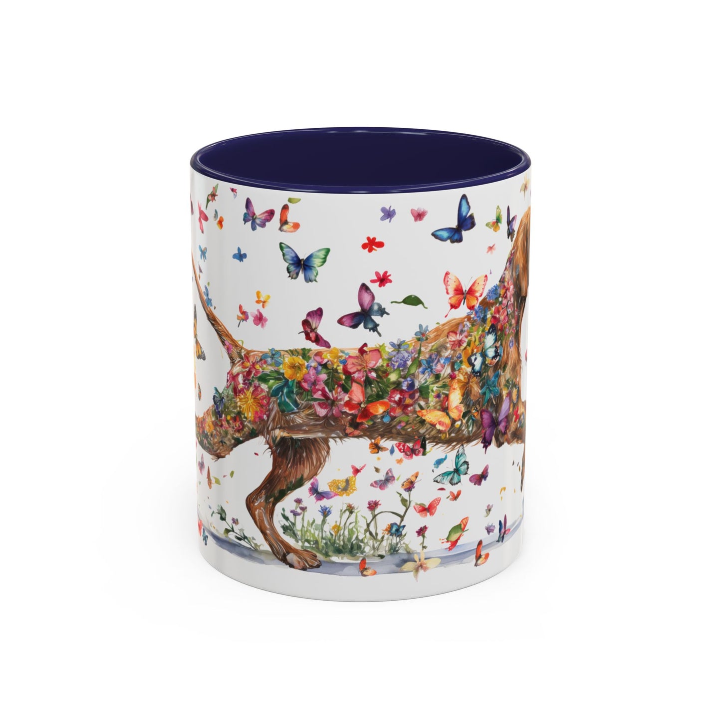 Wire Haired Vizsla Personalized Accent Mugs, 11oz